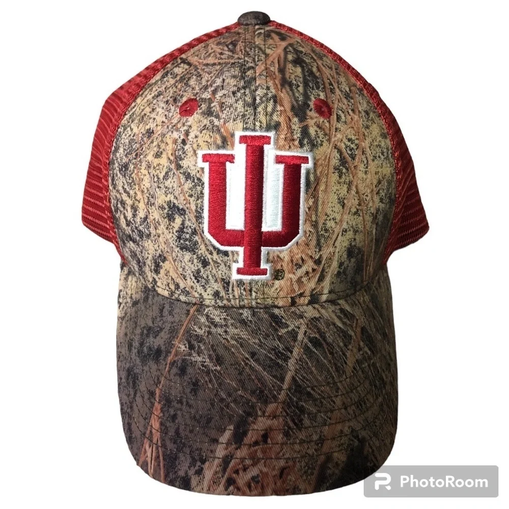 Indiana IU SnapBack Camo Trucker Hat